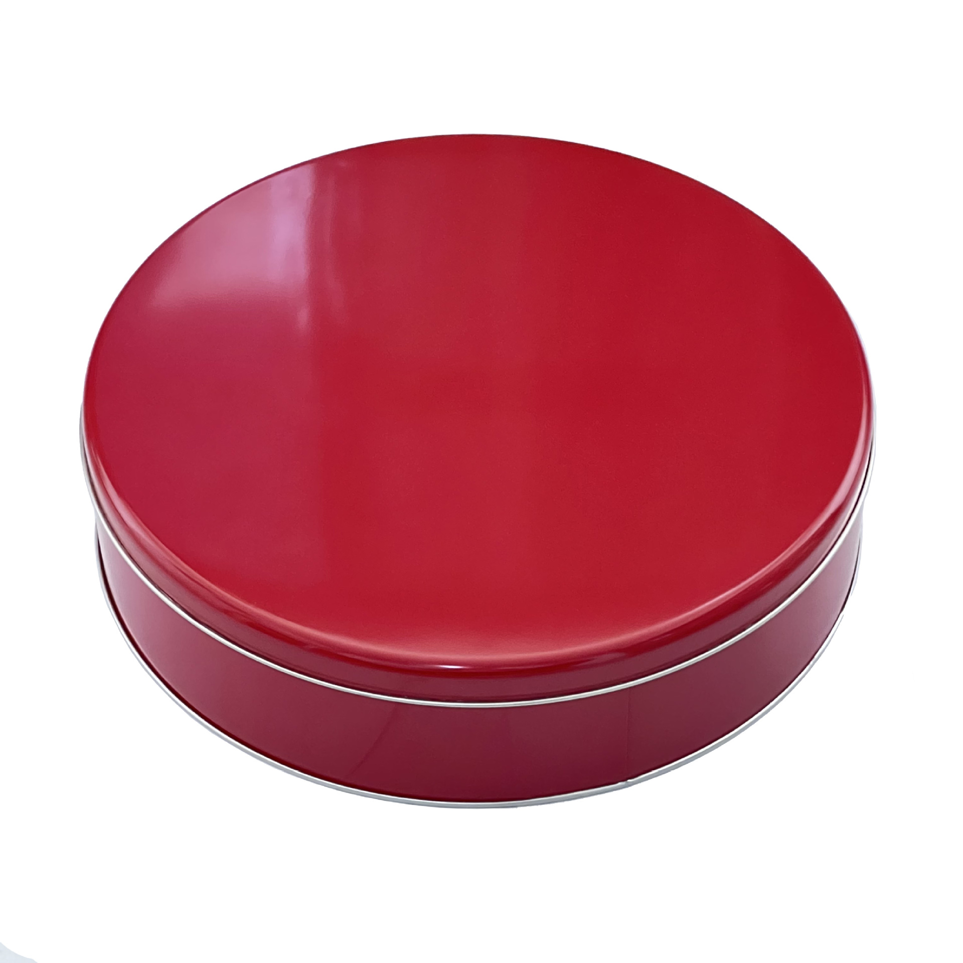 大圆罐曲奇饼干铁盒 圣诞圆形大号食品级糖果包装马口铁罐