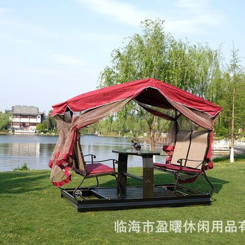 Outdoor Power Swing Chair Courtyard Swing Chair with Canopy Outdoor Villa Swinging Table and Chairs