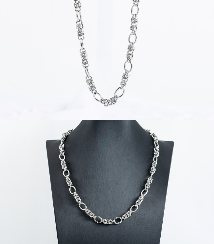 56g Weight Necklace Classification 1 Piece Quantity Street Occasion 1 Piece Hip-hop Solid Color Stainless Steel Titanium Steel Men's Necklace