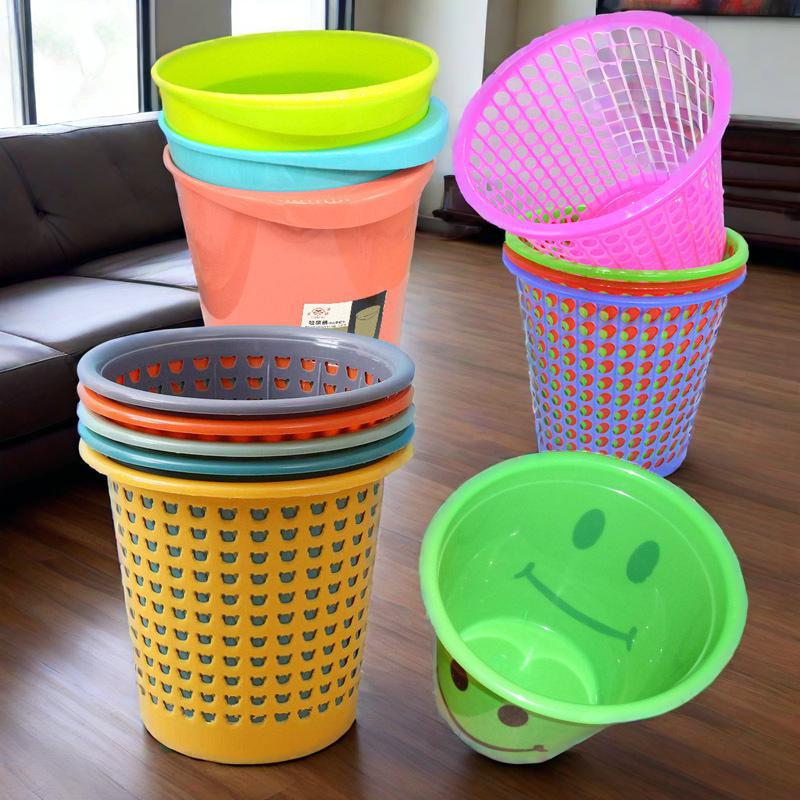 Trash Can, Thickened Colorful Plastic Wastebasket, Sealed Plastic Basket, Waste Paper Basket Trash Can, Thickened Colorful Plastic Wastebasket, Sealed Plastic Basket, Waste Paper Basket
