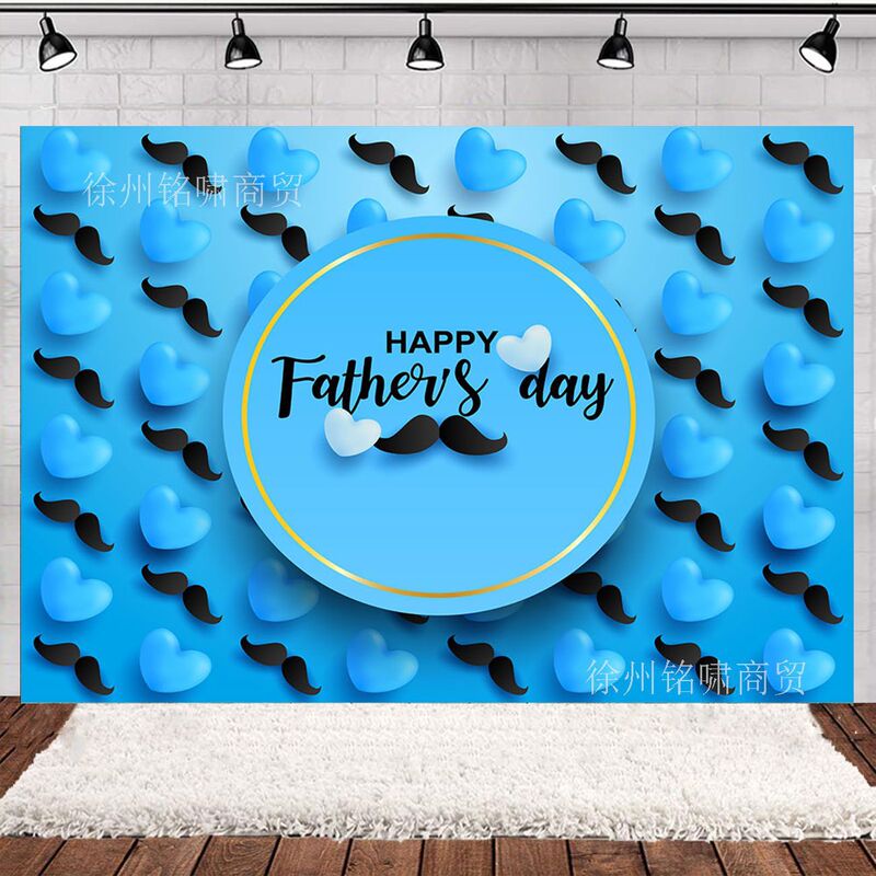 Father's Day Father's Day Thanksgiving Day birthday party decoration scene props supplies blue background cloth Father's Day Father's Day Thanksgiving Day birthday party decoration scene props supplies blue background cloth