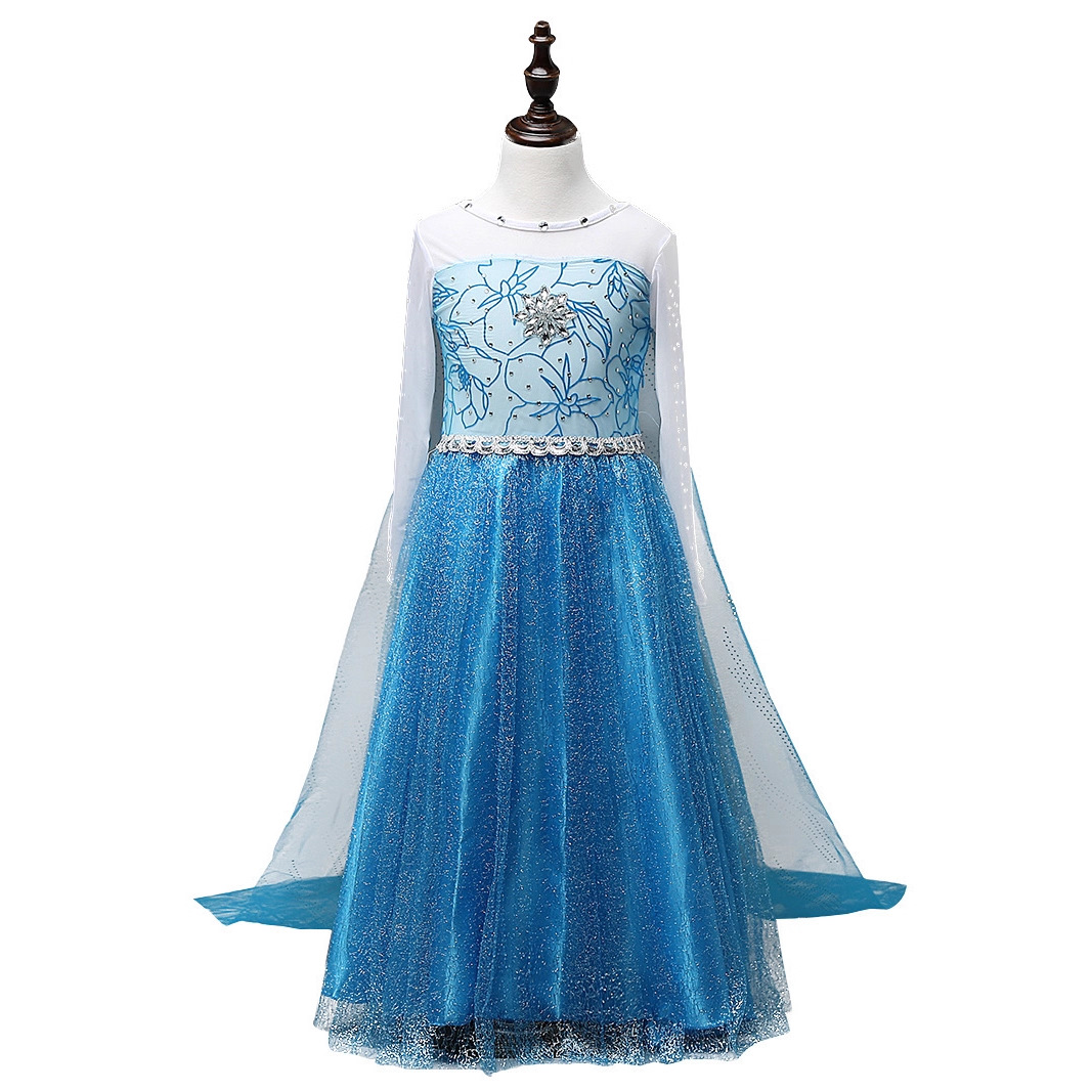 ins Foreign Trade European and American Children's Wear Frozen Dress Anna Princess Dress Festival Performance Dress