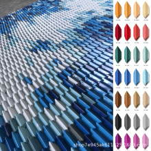 元宝艺术彩色纯手工砖酒店大堂背景墙拼图3D立体马赛克拼花陶瓷砖