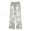 White trousers, loose straight fit