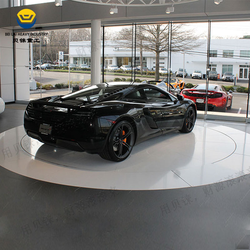 汽车展台电动液压自动升降旋转展台2吨3吨5吨军工圆形汽车旋转台