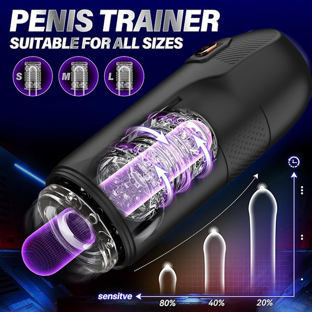 Masturbatore automatico per uomo rotante e telescopico_voghion.com