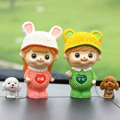 Dog Walking Dog Doll | Car ornaments - peace-and-happiness-lead-the-dog