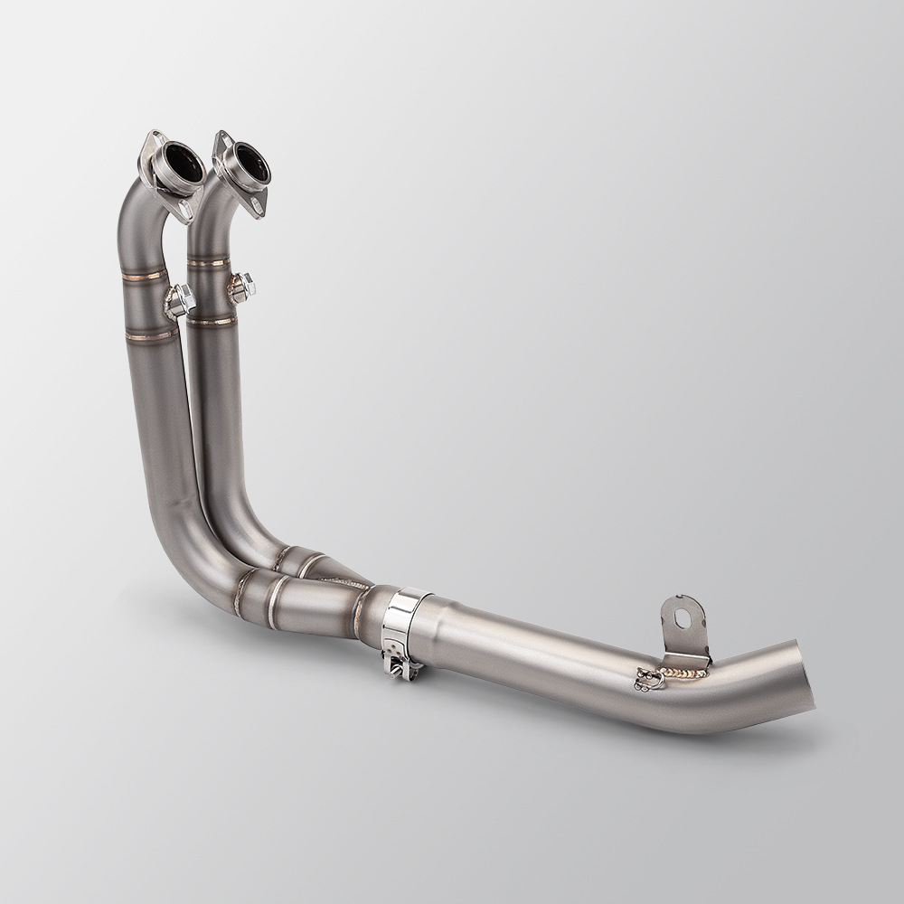 Suitable for non-destructive installation of Chunfeng 450SR modified stainless steel front 89 barrel tail AR muffler car