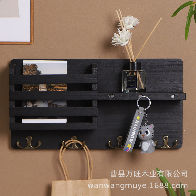 Wall-mounted Mail Key Holder Entrance Hook Wall Decoration Storage Rack Corridor Sunglasses Dog Belt Rack
