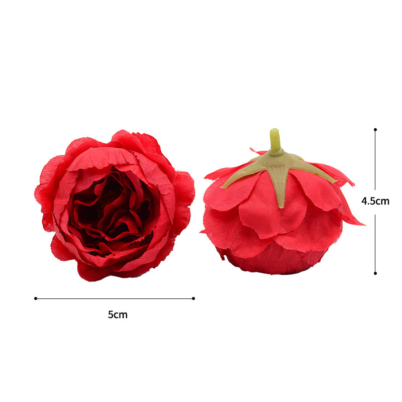精巧な牡丹の花5cmの小さい牡丹の結婚式のテーブルの花は絹布の牡丹の花を飾ります。|undefined