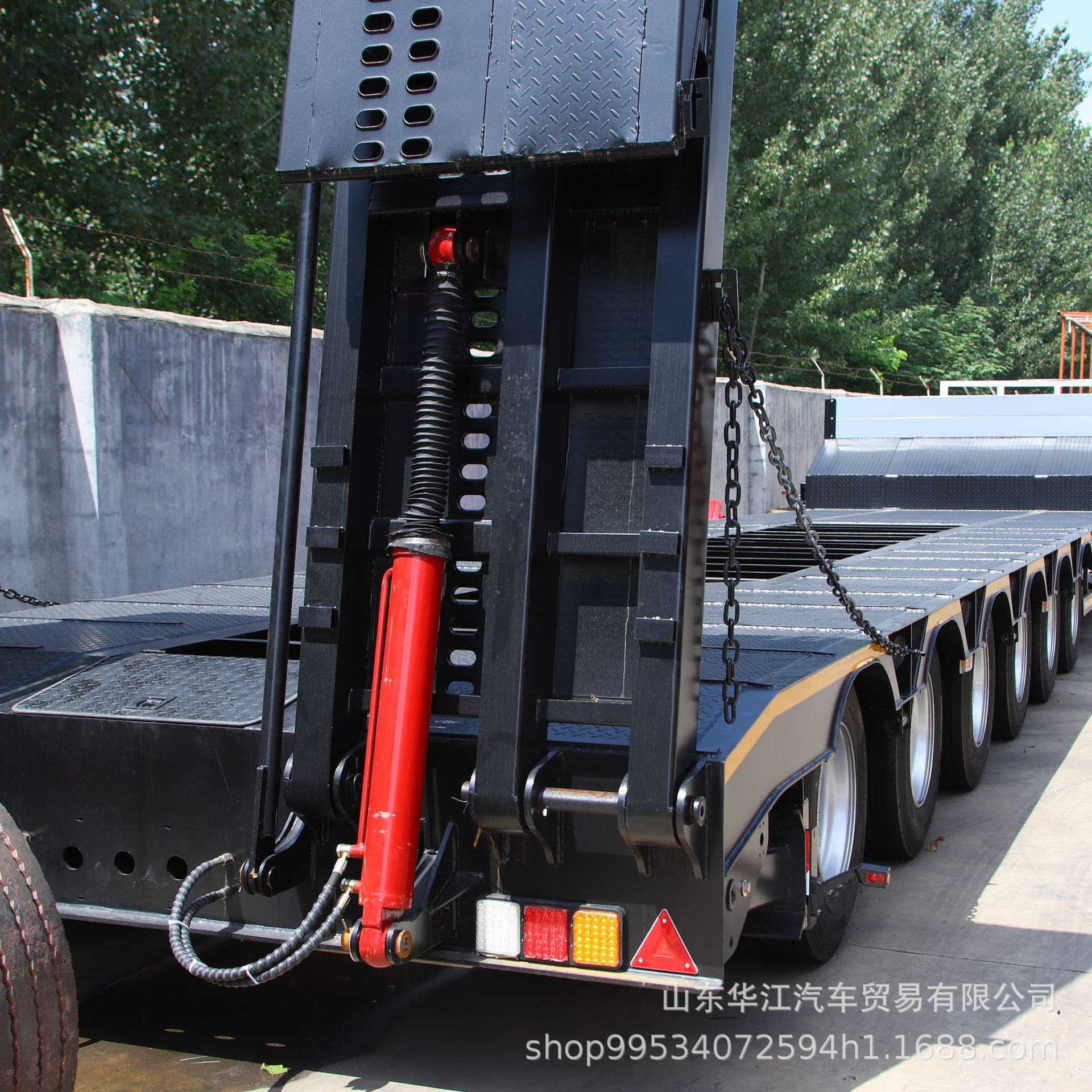 Export to Africa Heavy-Duty Container Flatbed Semi-Trailer Skeleton Trailer 40Tf20Tf Flatbed Transport Trailer
