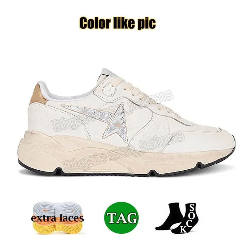 Golden Goose Running Sole White Silver Gold GWF00215-F004737-10358