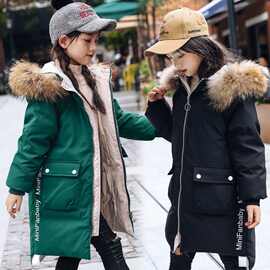 拾贝壳女童棉衣冬季新款儿童加厚棉服中大童女孩棉袄中长款韩版潮
