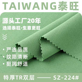 特厚TR双层布料 420gTR弹力梭织斜纹布 秋冬连衣裙衬衫西装面料