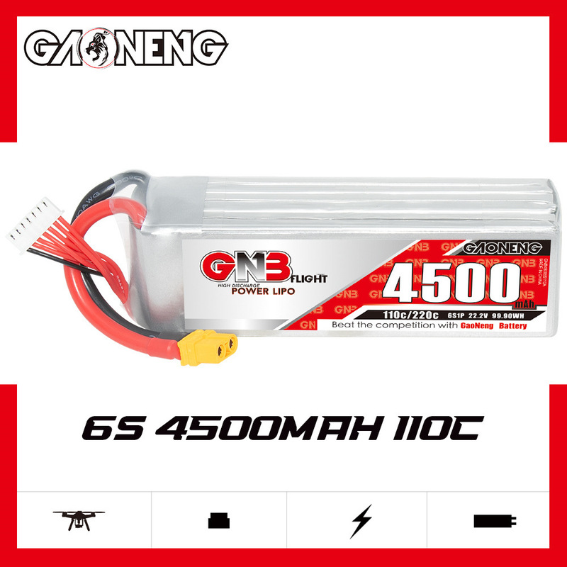 Gnb High Energy 4500Mah 6S 22.2V 110C X8 Fixed Wing High Rate Power Lithium Battery Rc Model Aircraft Gnb High Energy 4500Mah 6S 22.2V 110C X8 Fixed Wing High Rate Power Lithium Battery Rc Model Aircraft