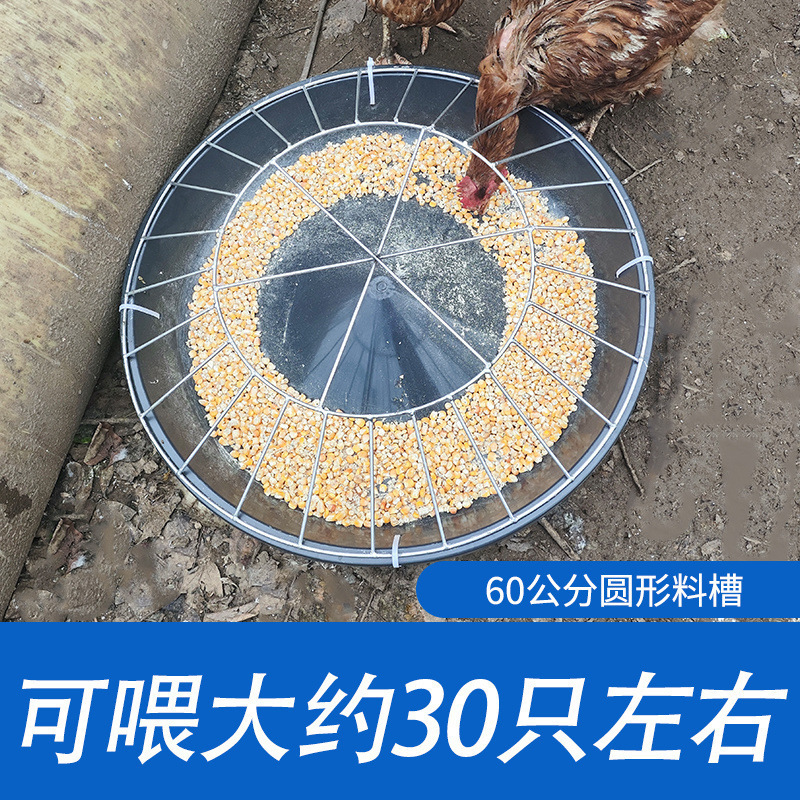 Alimentación de pollo de acero inoxidable para patos redondos para la cría de patos y la alimentación de nuevos tipos de alimentación de agua para engrosar la caja de alimentación para ganadería de aves de corral