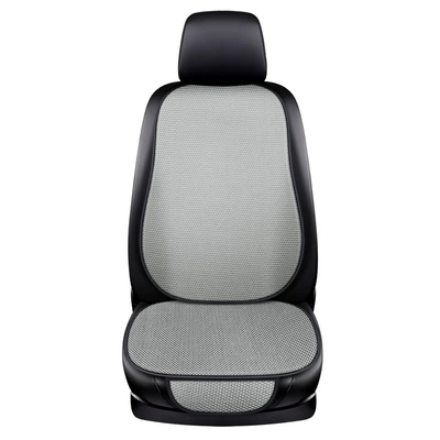 three-piece set summer cool cushion single, Seat cushion, seat cover - qt-ice-silk-azure-gray-standard-version-with-hook-single-seat
