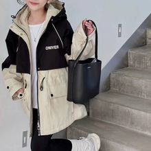 儿童2025冬季新款男童3408拼色款加毛中大童韩版冲锋衣连帽外套