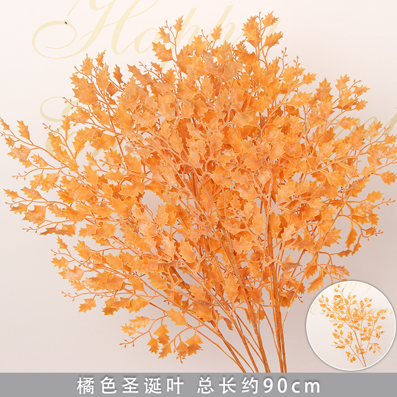 Flores de imitación naranja peonía naranja hortenida neblina orquídea flor flor de boda seda naranja