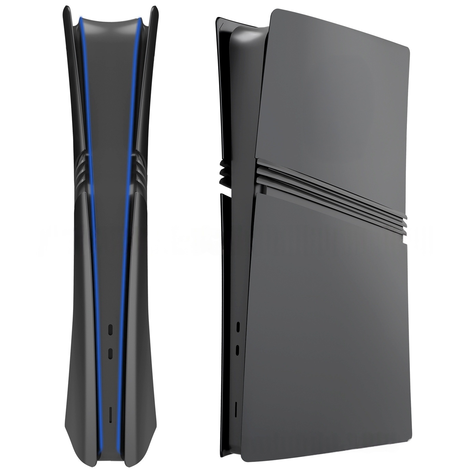PS5 Slim Anniversary Case Replacement Grey Game Console Case Removable Black Slim Case