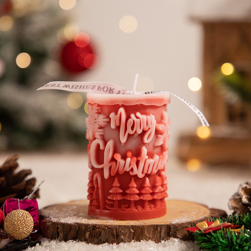 クリスマス柱ワックスクリスマスツリー香薫ろうそくお土産insクリエイティブホーム装飾撮影道具祝日プレゼント|undefined