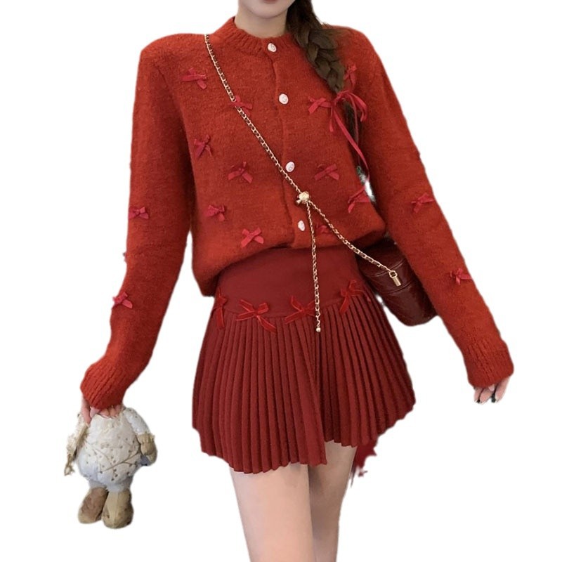 Cárdigan de punto de otoño para mujer, diseño de lujo pesado estilo francés, suave y holgado image 5