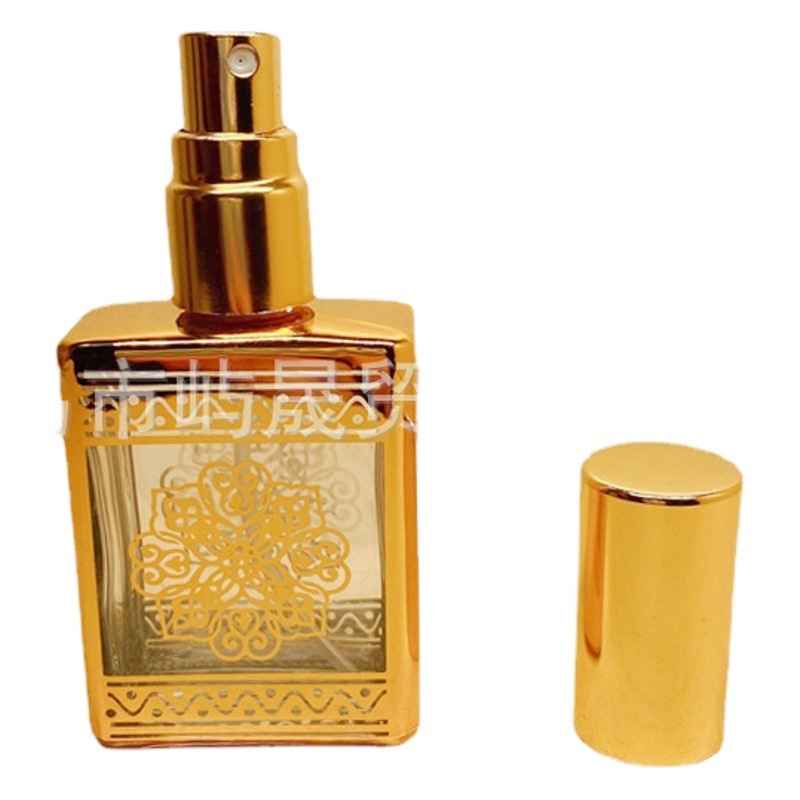 15ml galvanoplastia UV botella de perfume tubo de vidrio aluminizado Medio Oriente lujo spray perfume sub-botella spray botella al por mayor
