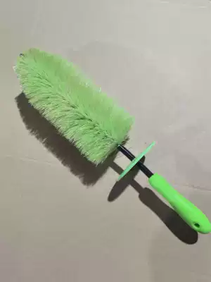Cross-border car Christmas tree wash brush, maintenance steel rim brush, tire brush, specialized cleaning tool, anti-splash wheel hub brush (Car cleaning tools) - large-green-and-pink-brush-4510cm-in-blister-pack-wheel-hub-brush