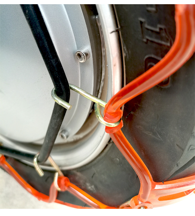 Anti-slip chains for electric vehicles, two-wheel, three-wheel, and four-wheel motorcycles, snow-resistant rubber anti-slip chains for winter riding in snow and mud