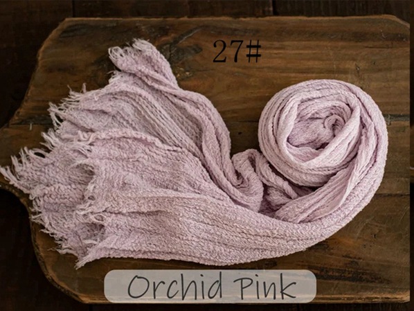 Toalla de gasa recién nacido niños fotografía elástico envoltura de tela bebé fotografía tela plisada seersucker envoltura de tela