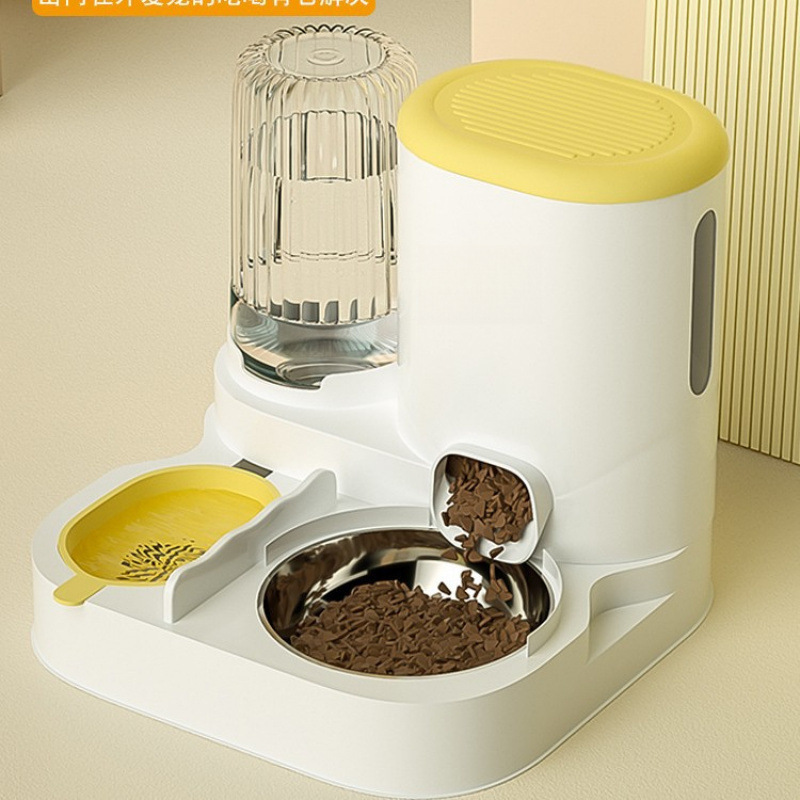 고양이 사발 개 그릇 자동 식수 공급 통합 고양이 먹이 그릇 안티 노크 고양이 먹이 그릇 애완 동물 용품