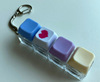 Four-button transparent case - haze blue
