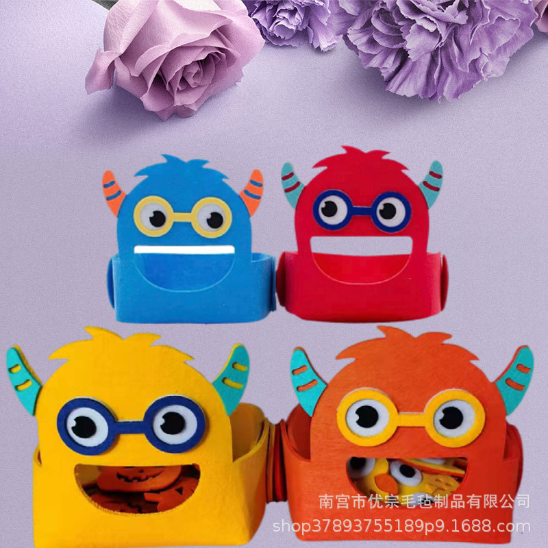 Nuevo fieltro educativo kindergarten carta de juguete para niños Juego de alimentación caja de almacenamiento educación temprana caja de juguetes para bebés