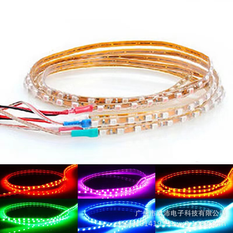 Car and Motorcycle Lights with Motorcycle Modified Colorful Flashing Marquee Decoration Super Bright Led Casing Light Strip