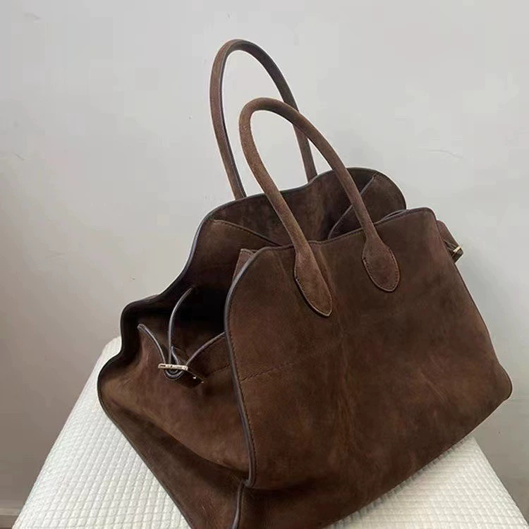 Полупрозрачная сумка на плечо Демисезон, просторный ретро-дизайн, 38×20×29 см, замша-вид