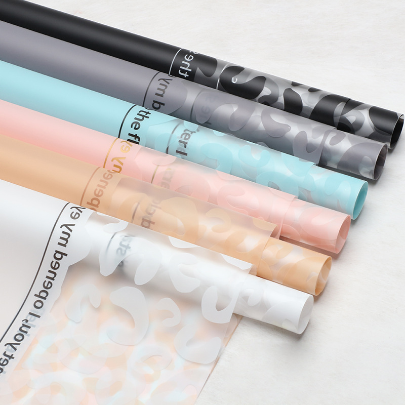 Huaxi Leopard Leopard Papel de embalaje de flores Fábrica al por mayor Papel mate impermeable Diy floristería Papel de embalaje de ramo floral