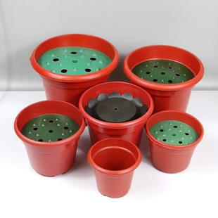 Factory direct round plastic flowerpot succulent plant breeding pot can be inserted simulation chrysanthemum Qingming sacrifice available