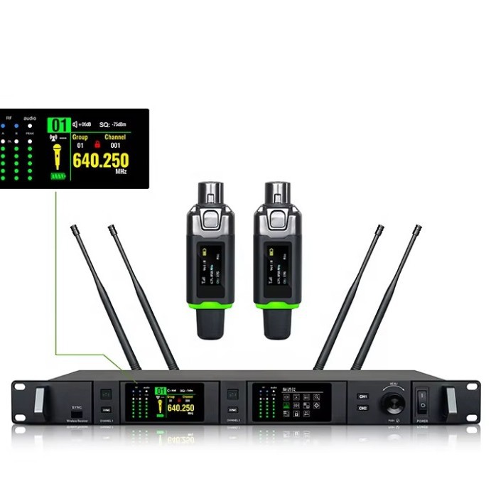 Sistema de transmisión y recepción inalámbrica de micrófono transfronterizo adaptador cable-inalámbrico condensador 5V / bobina móvil 48V universal