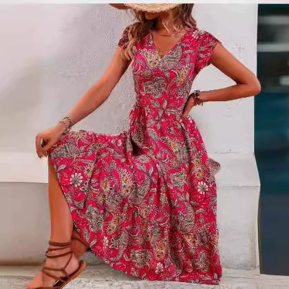 2024 Амазонка взрывное платье с короткими рукавами