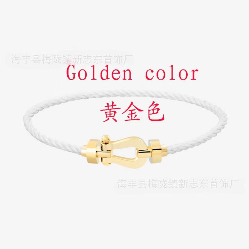 中号马蹄扣费雷德红绳手链情侣款男女本命年转运精工钢丝DIY手绳|undefined