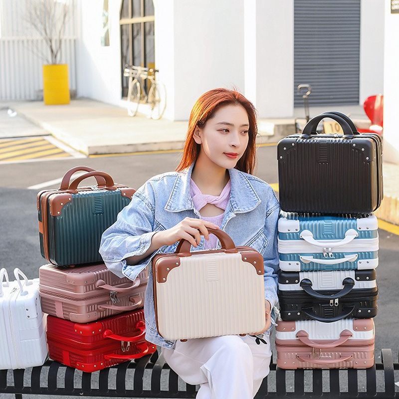 Luggage Case Gift Box Portable Cosmetic Case 14 Inch Mini Advanced Wedding Gift Spring Festival Case Accompanying Gift Cosmetic Bag