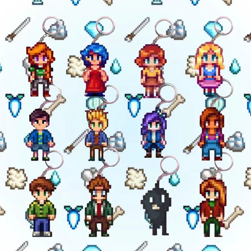 Ключница-подвеска с персонажем Stardew Valley Шейн, переферийная вставка Хейли Себастьян Линус Сам подвеска персонаж висит