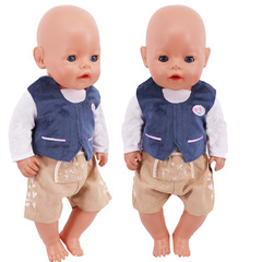 跨境新款娃娃衣服適合43厘米夏芙18英寸美國女孩娃娃配飾連體服