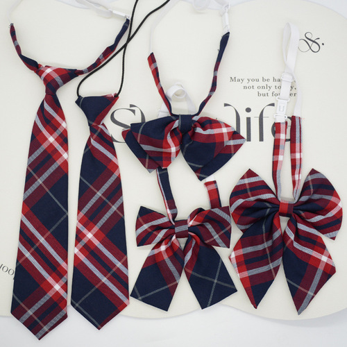 JK tie female Korean version Japanese college style lazy tie-free bow tie bow student school uniform accessories trendy