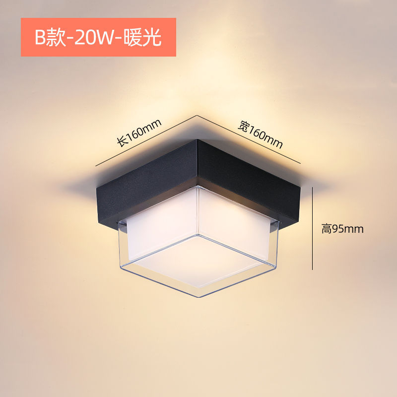 Type b square 20w warm light
