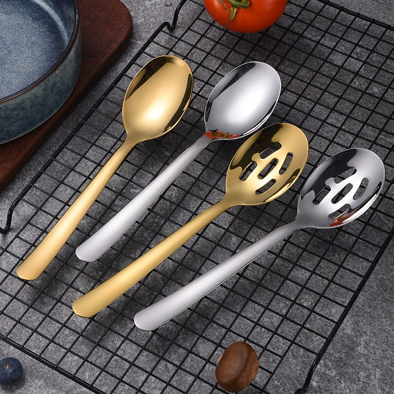 304 Общественная ложка из нержавеющей стали Удлиненная общественная ложка Общественная утечка Бытовая гостиничная посуда Дуршлаг Блюда Ресторанные блюда