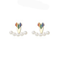 法式复古耳环女高级感轻奢人造珍珠耳钉小众设计针耳饰