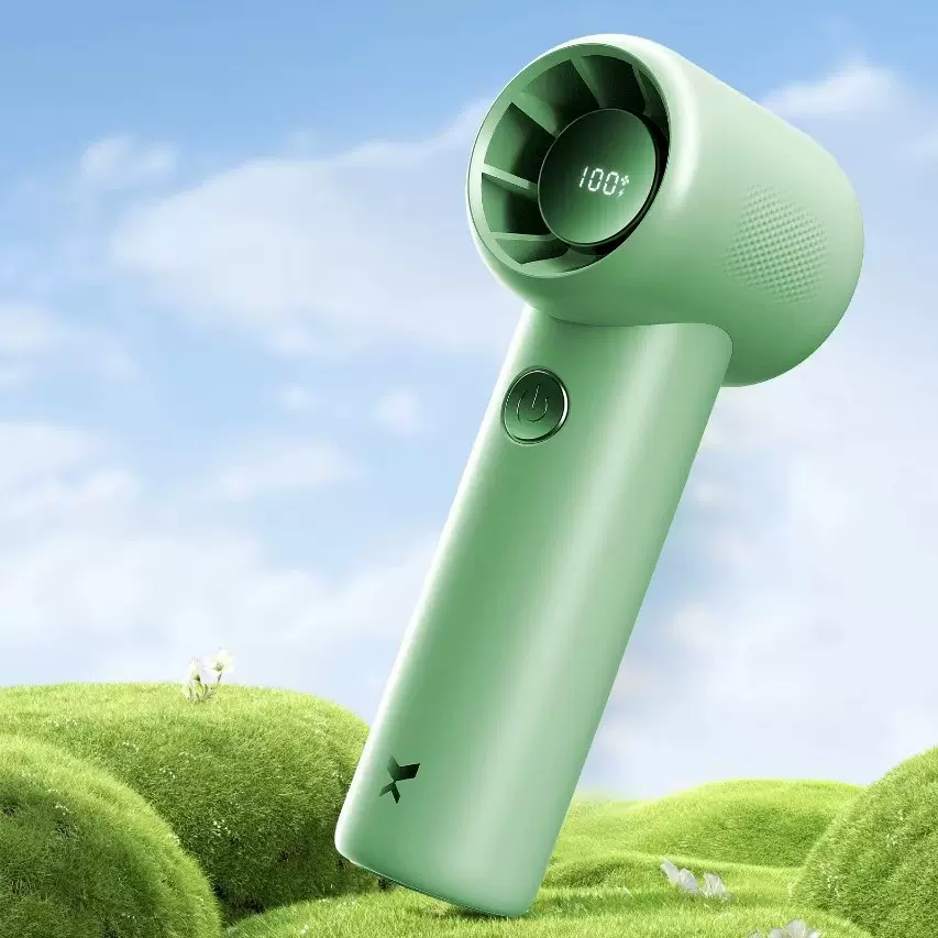 新款便携手持小风扇迷你风扇USB挂绳风扇户外口袋数显长续航学生