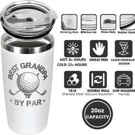 现货亚马逊高尔夫球20oz圆点汽车杯车载户外运动保温水杯可印图案