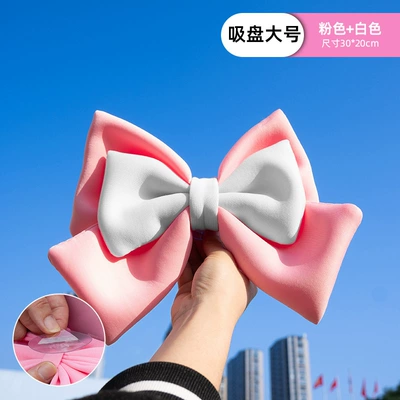 Motosiklet ləvazimatları və aksesuarları decoration women wholesale - pink-and-white-color-matching-bow-large-size-3020cm